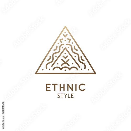 Simple triangle logo abstract ethnic illustration