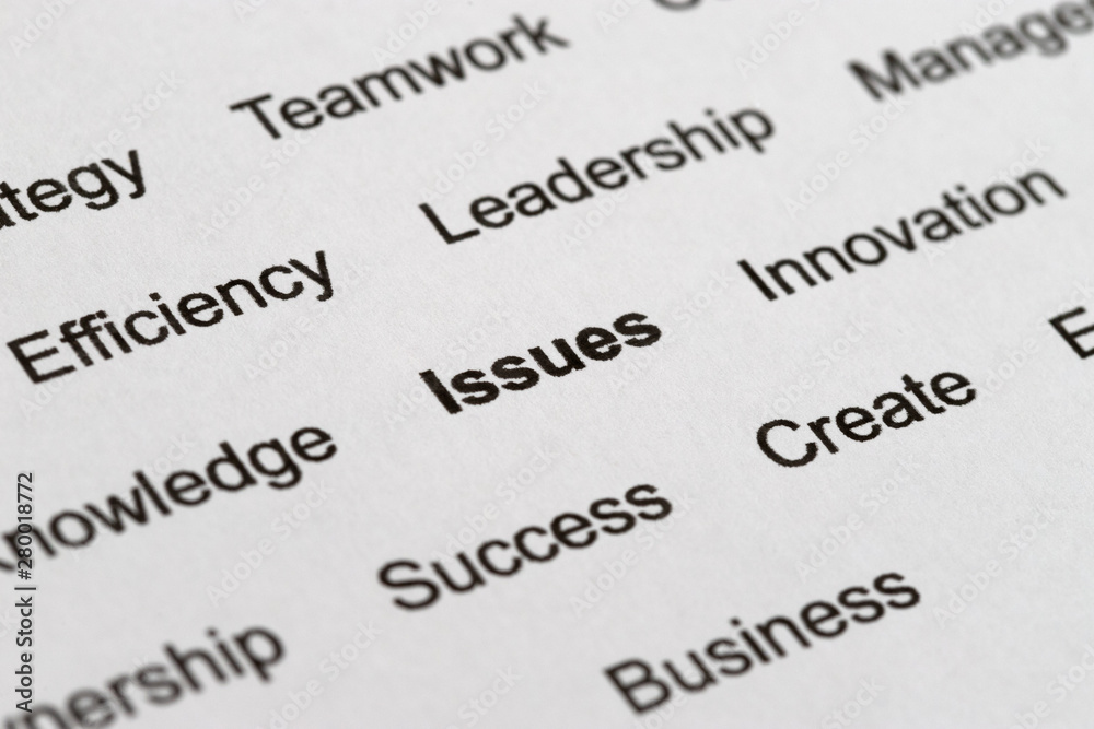 Fototapeta premium Business Buzzwords on Paper