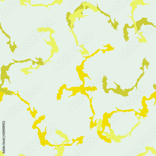 Urban UFO camouflage of various shades of yellow, grey and green colors