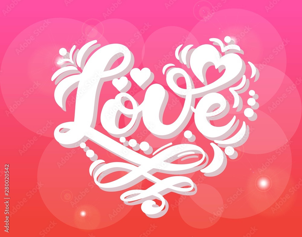 Love. Hand drawn lettering. Vector illustration. Perfect logo for Wedding or Valentine's day design Love. Hand drawn lettering. Vector illustration. Perfect logo for Wedding or Valentine's day design