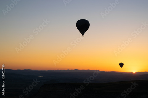 Hot air balloon at sunrise © Michael