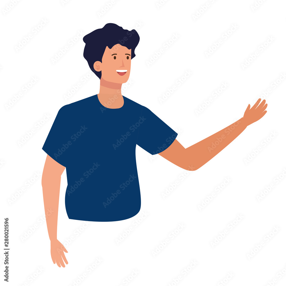 happy young man avatar character happy young man avatar character