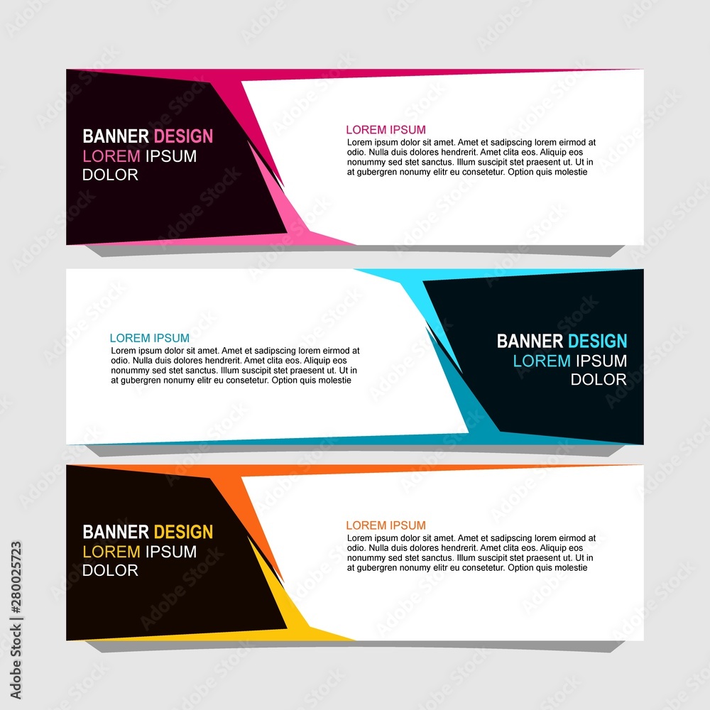 Vector abstract design banner web template. Vector abstract design banner web template.