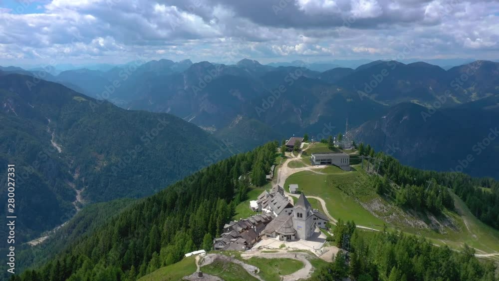 Scenic view of the beautiful landscape in the Alps, picturesque nature of Italy, Tarvisio. Aerial drone panorama view. Scenic view of the beautiful landscape in the Alps, picturesque nature of Italy, Tarvisio. Aerial drone panorama view.
