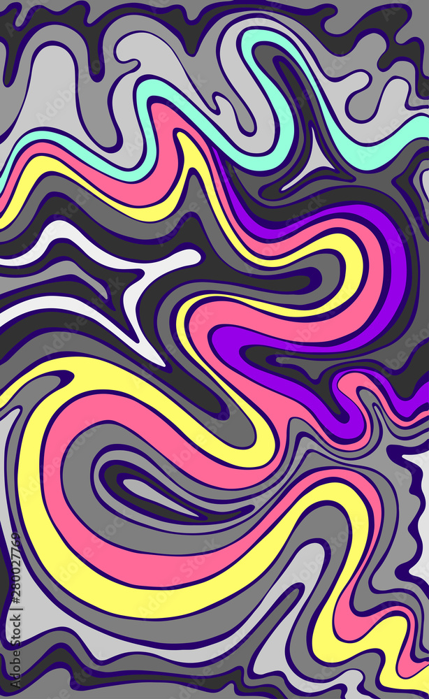 Doodle fantasy wavy background. Decorative surreal waves texture. Vector hand drawn psychedelic abstract texture. Doodle fantasy wavy background. Decorative surreal waves texture. Vector hand drawn psychedelic abstract texture.