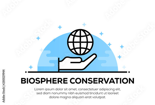 BIOSPHERE CONSERVATION ICON CONCEPT