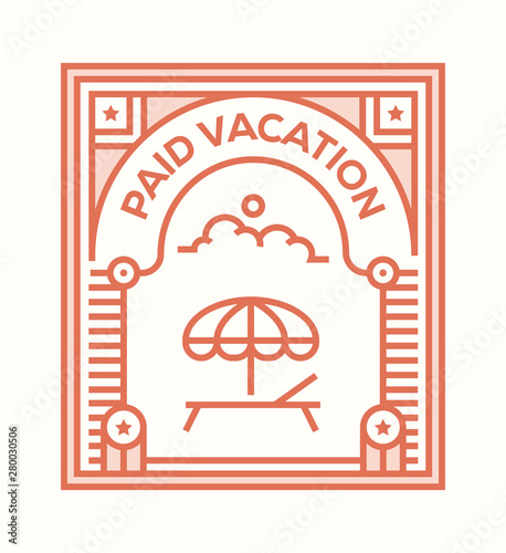 PAID VACATION ICON CONCEPT
