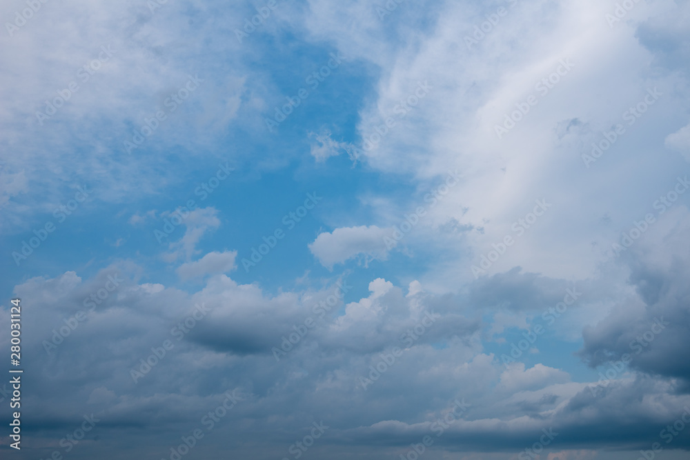 blue sky with white clouds