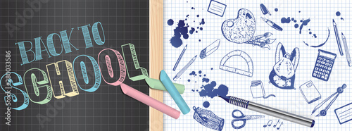 Vector school banner