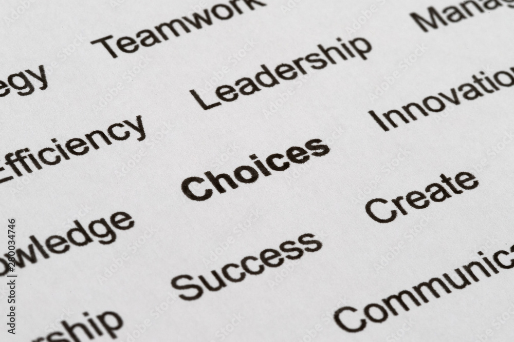 Customer Service Buzzwords on Printed Paper Customer Service Buzzwords on Printed Paper