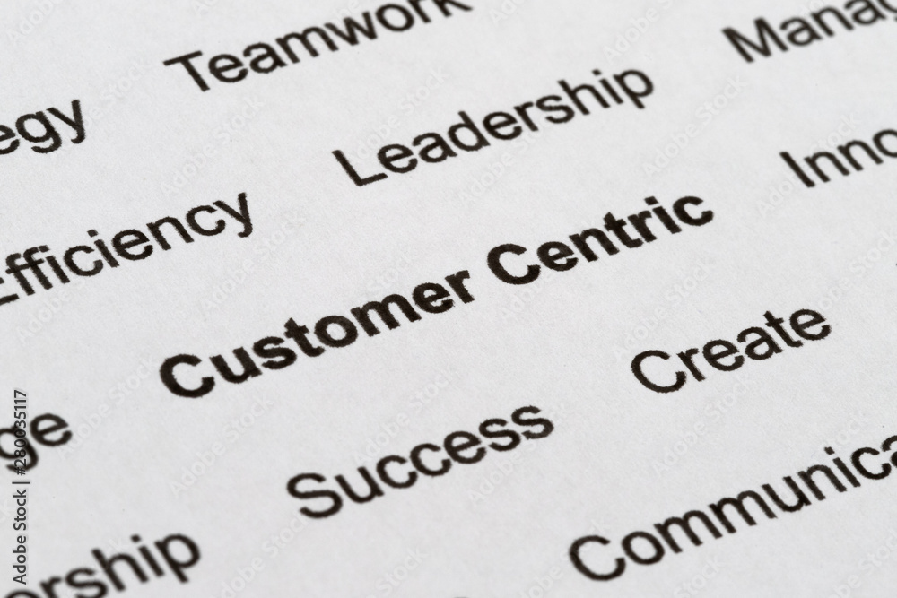 Customer Service Buzzwords on Printed Paper Customer Service Buzzwords on Printed Paper