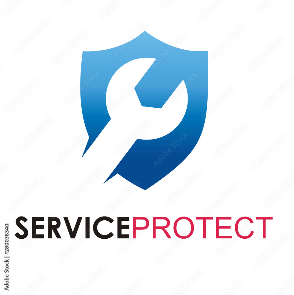 service protect logo design service protect logo design