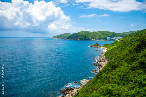 Coast Landscape, Sanya, Hainan Province, China, a Tropical Tourism Paradise in Southeat Asia photo