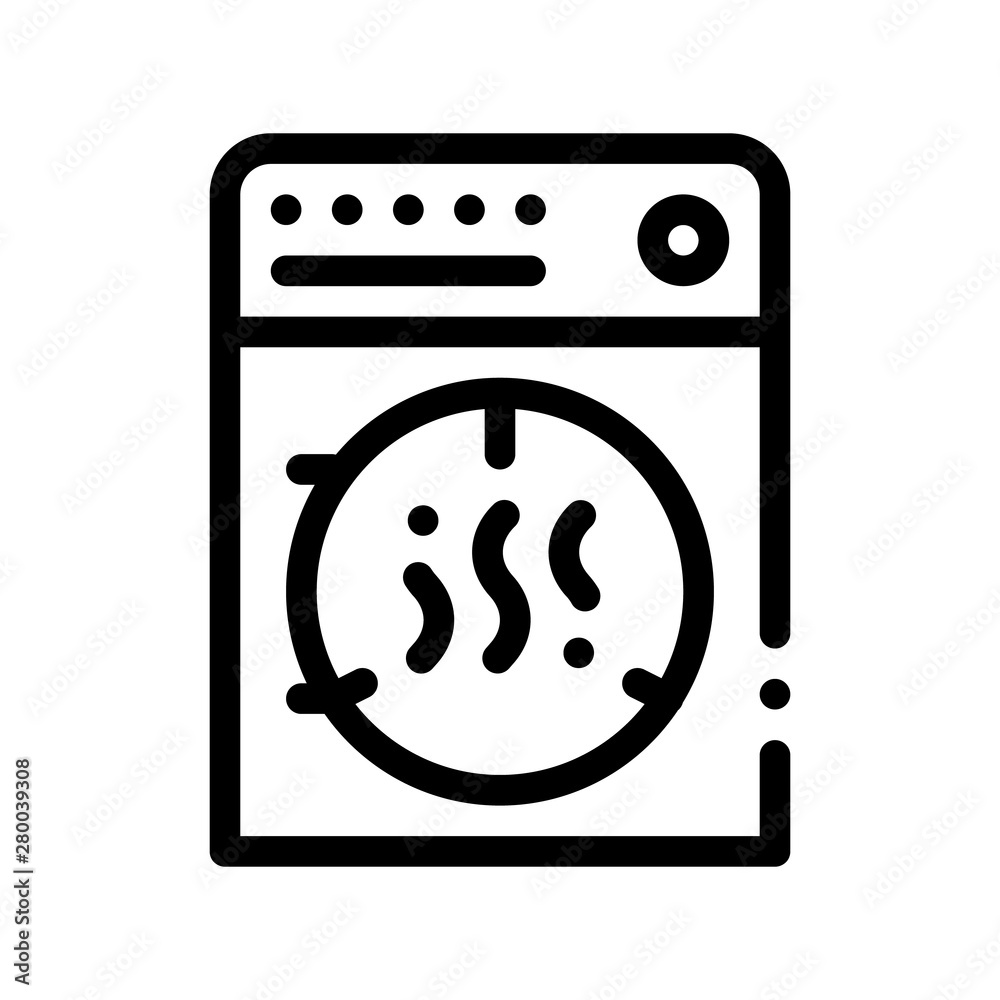 Laundry Service Dry Machine Vector Thin Line Icon. Laundry Service Electronic Drier Clothes Dress Linear Pictogram. Laundromat, Dry-Cleaning, Launderette Contour Illustration Laundry Service Dry Machine Vector Thin Line Icon. Laundry Service Electronic Drier Clothes Dress Linear Pictogram. Laundromat, Dry-Cleaning, Launderette Contour Illustration