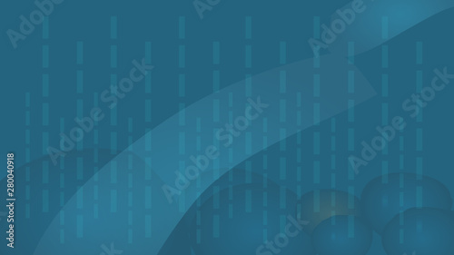 Vector background for web. Blue background with 3d balls and wavy elements
