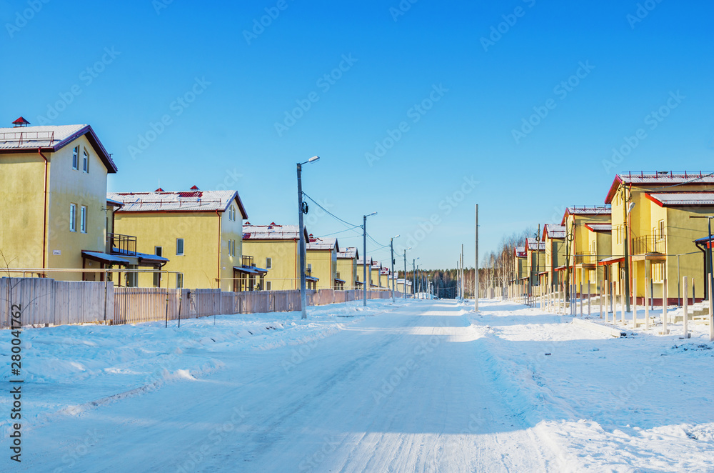 street in the new cottage village