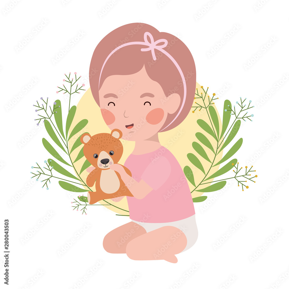 cute little kid playing with lovely animal cute little kid playing with lovely animal