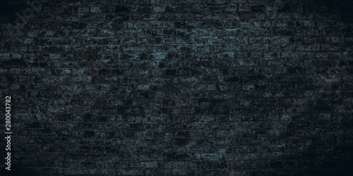 Horror-style brick wall. Abstract dark cold background for Halloween mock-ups