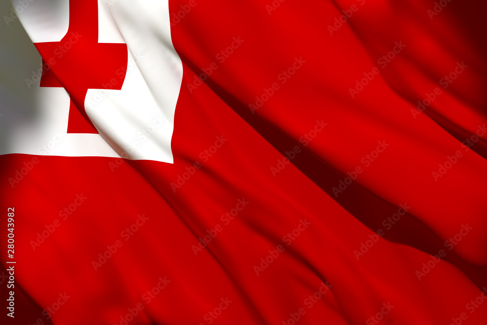 Tonga flag waving Tonga flag waving