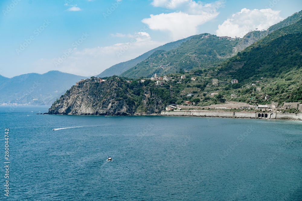 Nature sea landscape at Cinque Terre, Liguria seascape, Italy