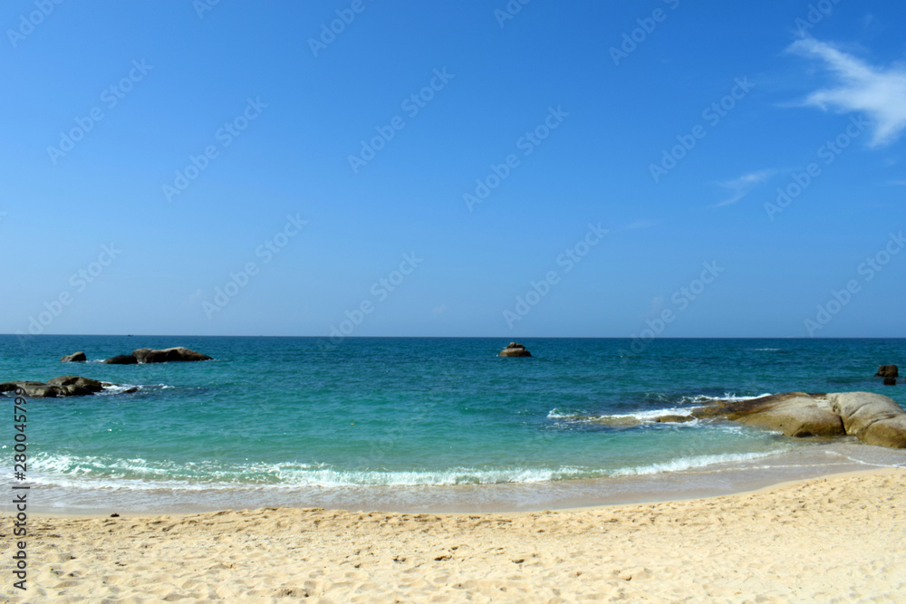 Vacation in tropical countries. Peaceful beach in heaven Nha Trang, VietNam Vacation in tropical countries. Peaceful beach in heaven Nha Trang, VietNam