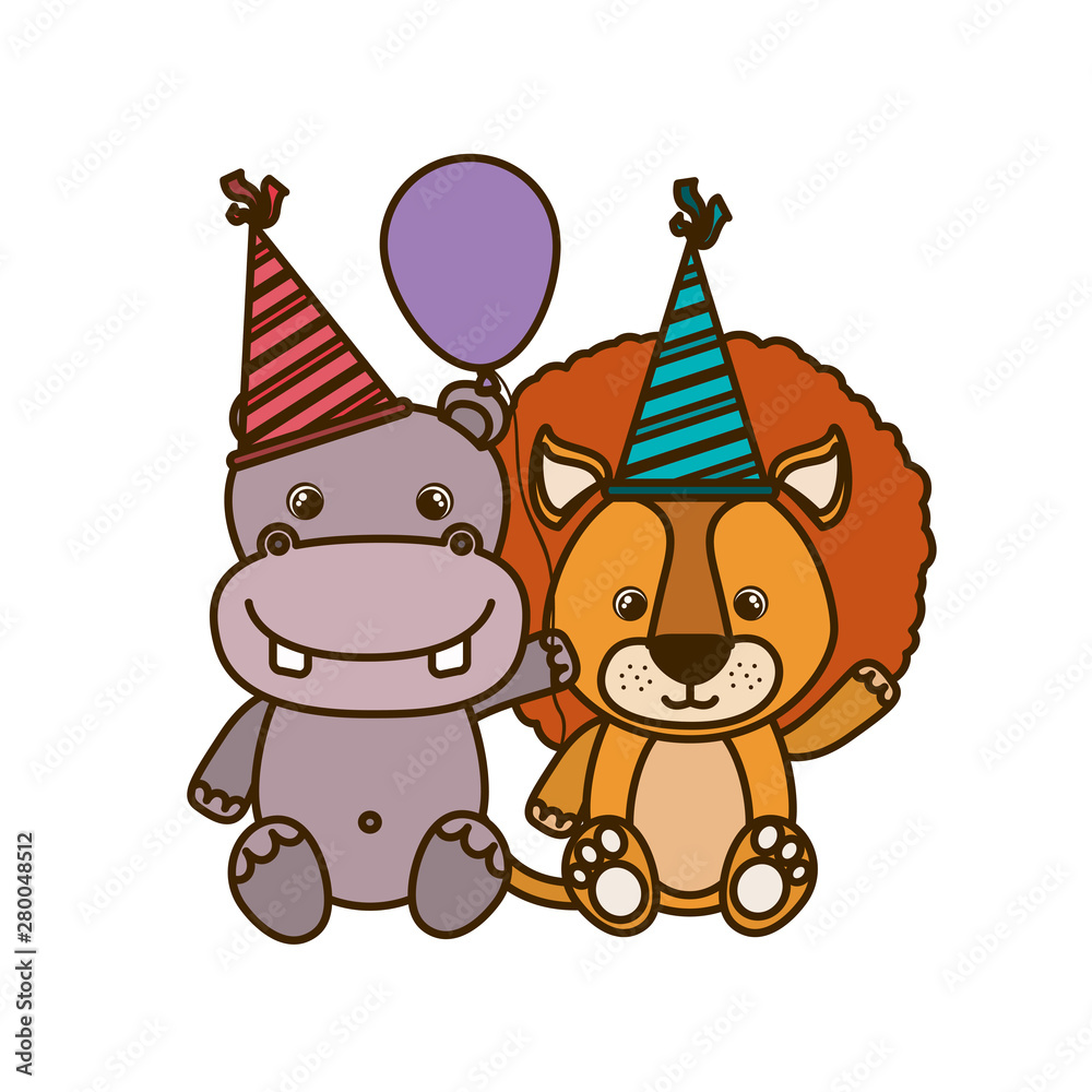 card of celebration with animals card of celebration with animals