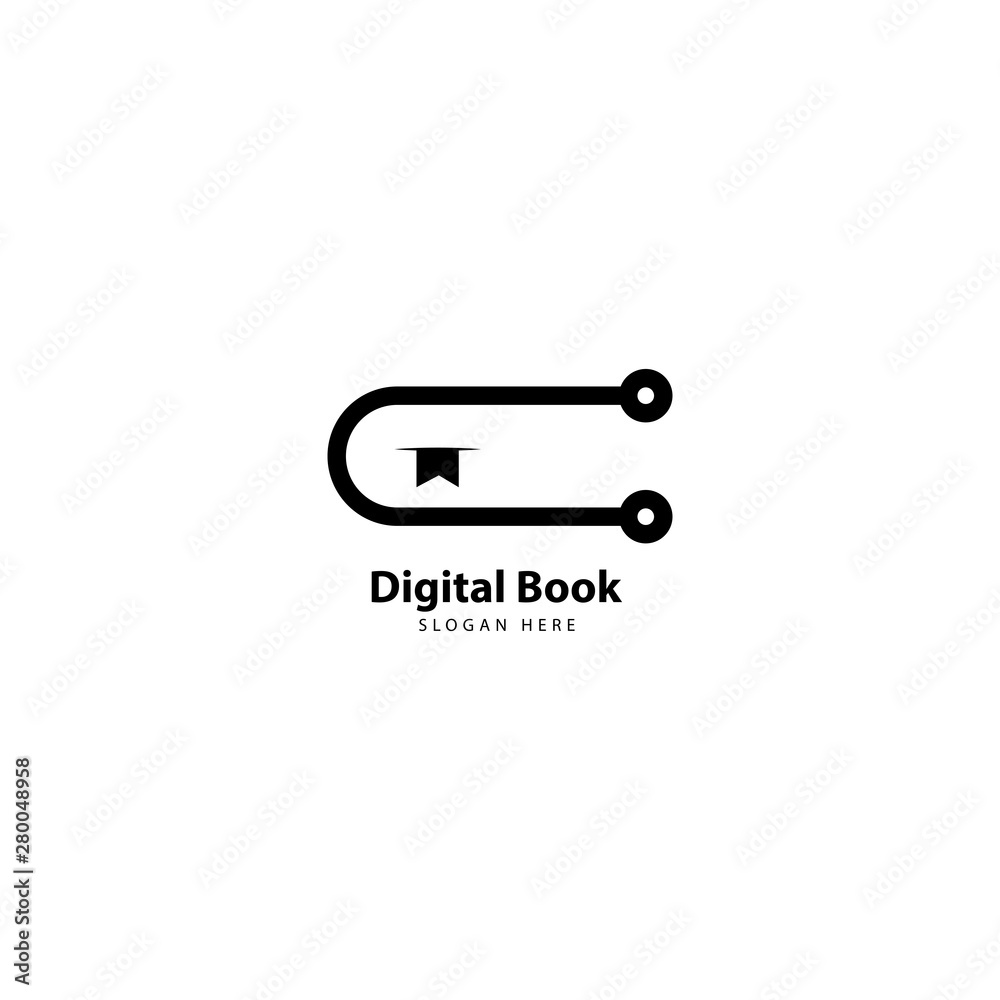 Digital Book Logo design Icon Digital Book Logo design Icon