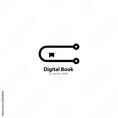 Digital Book Logo design Icon