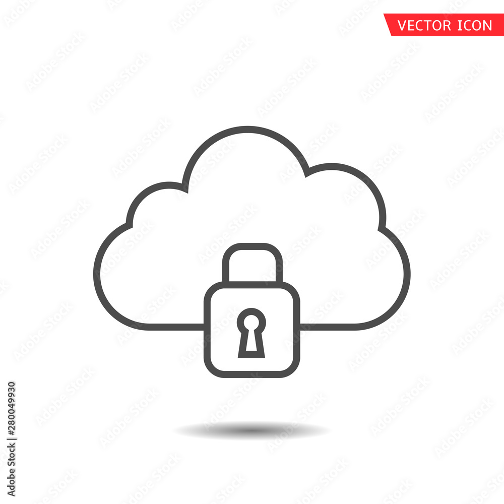Lock cloud icon Lock cloud icon