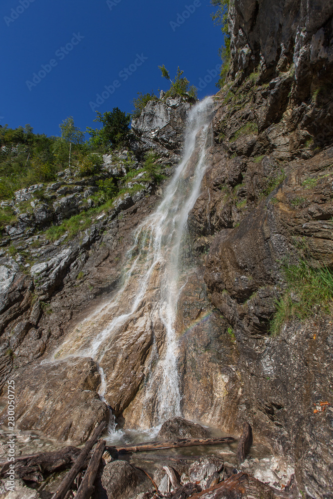 Waterfall at the great priel, Mountain in Austria Waterfall at the great priel, Mountain in Austria