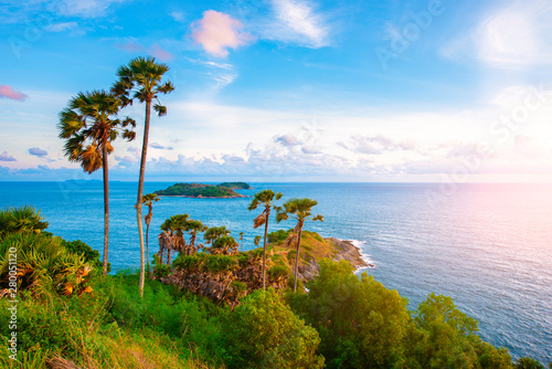 Photos Phromthep cape view in evening, Famous tourist attraction in Rawai,Phuket,Thailand