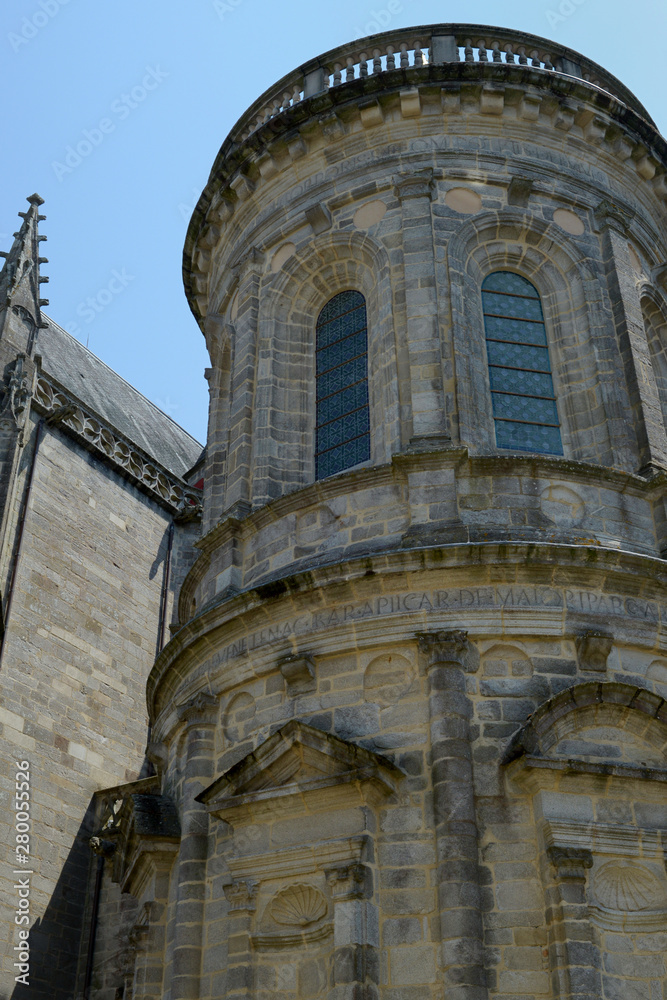 Détail de la cathédrale de Vannes en Bretagne 