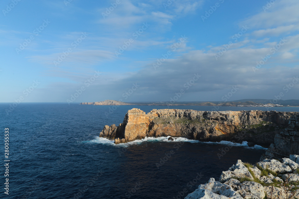 Coastline cliffs in Menorca