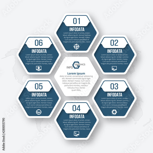 Abstract 3D Paper Infographics. Business template .Vector illustration