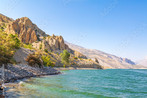 Tortum (uzundere) lake during summer time in Erzurum, Turkey