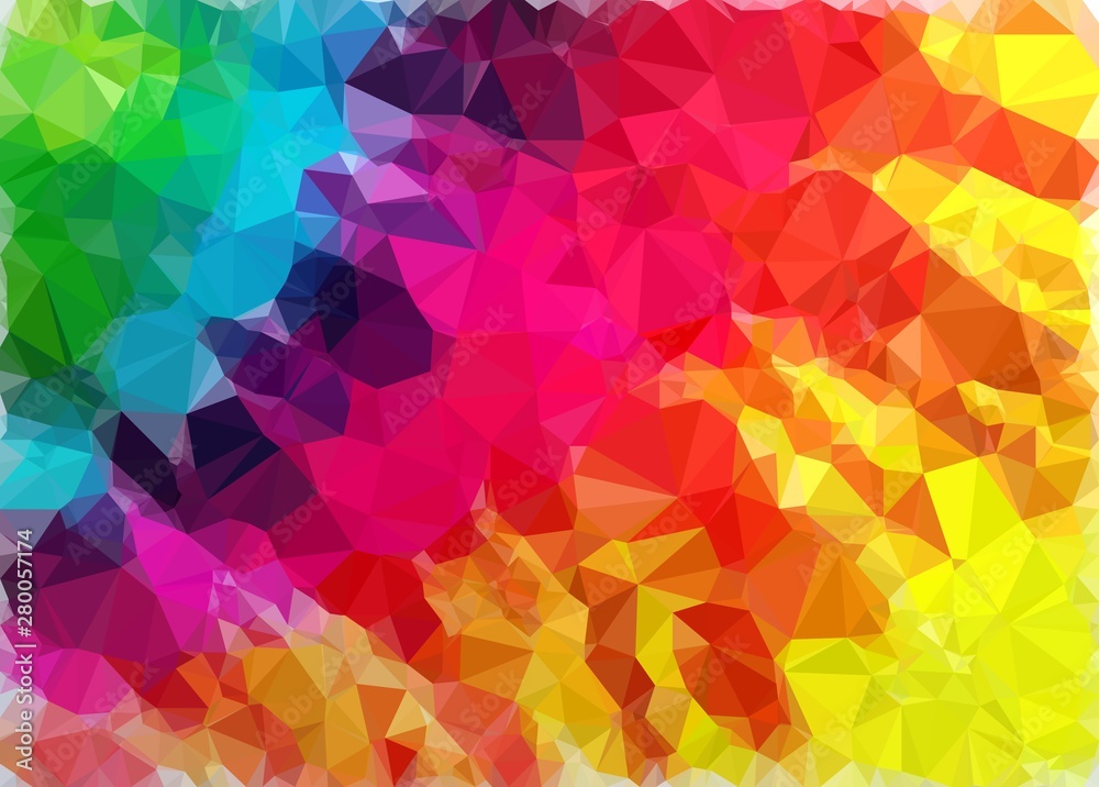 rainbow polygon style  color geometric background
