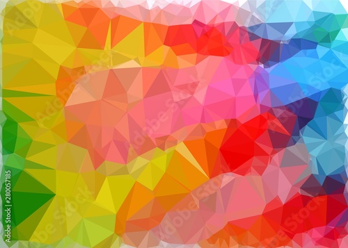 rainbow polygon style color geometric background