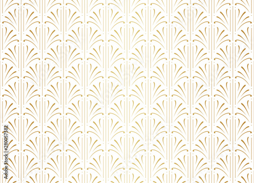 Vector floral damask seamless pattern. Elegant abstract art nouveau background. Classic flower motif texture.