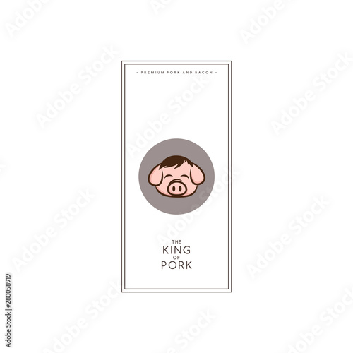 premium grilled pork restaurant flyer poster theme vector