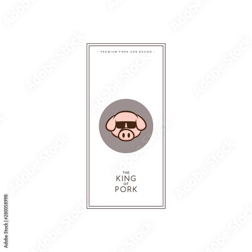 premium grilled pork restaurant flyer poster theme vector