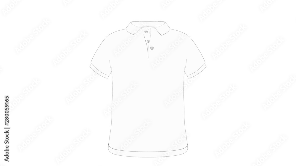3d rendering of a polo shirt isolated in white background 3d rendering of a polo shirt isolated in white background