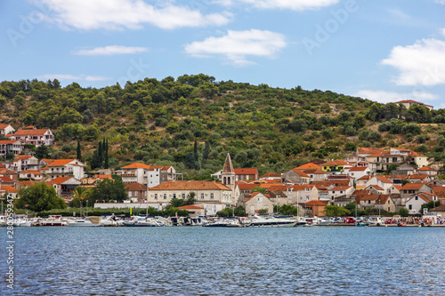  Croatia: Trogir Old town sea view.