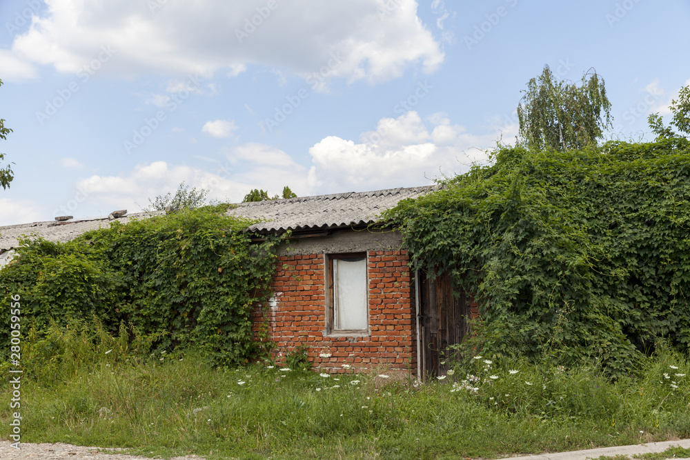 Old abandoned brick house