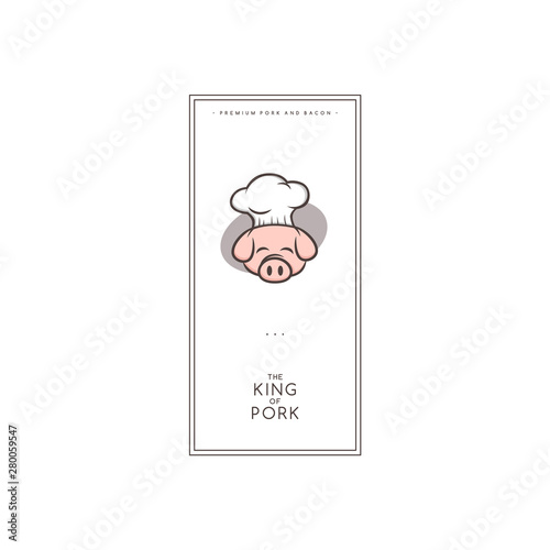 premium grilled pork restaurant flyer poster theme vector