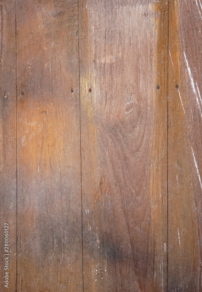 Fototapeta premium Dark wood texture background surface with old natural pattern
