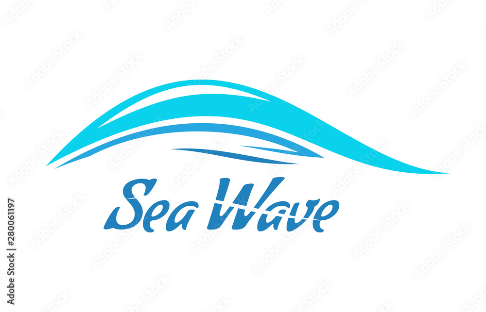 Sea wave logo design. Water wave icon Sea wave logo design. Water wave icon