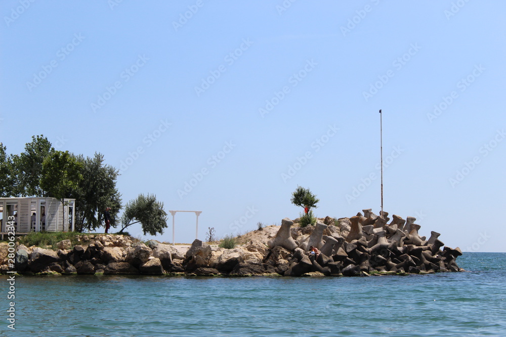 view of island in sea