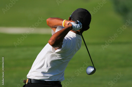 man golfer on a golf course