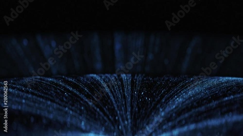 Seamless loop of blinking lights. Abstract tech background. Futuristic data transfer, cloud computing, technology, neural network, science and engineering motion background in depth of field photo