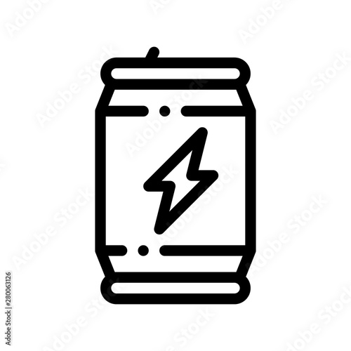 Sport Energy Drink Bottle Vector Thin Line Icon. Container With Energy Vitamin Beverage Health Sportsman Linear Pictogram. Dietary Protein Ingredient, Iso, Bar Bodybuilding Contour Illustration